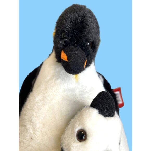 Plush Penguin Mom Chick Antarctica Black White Emperor Toy Stuffed Animal  NWT - Picture 5 of 11
